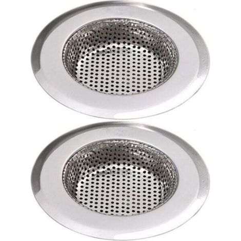 Filtres à évier en Acier Inoxydable Drain Plug Vidange Crépine Panier Salle De Bains Bouchon De Vidange Crépine évier De Cuisine Bouchon évier Filtre évier De Filtre(2PCS) (3.54inch/9cm) (1/4)