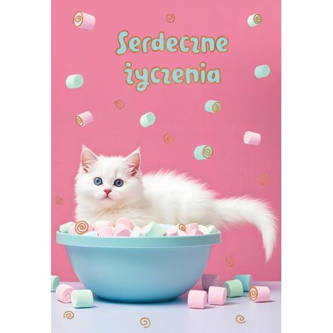 Biglietto d'auguri per il compleanno del gatto