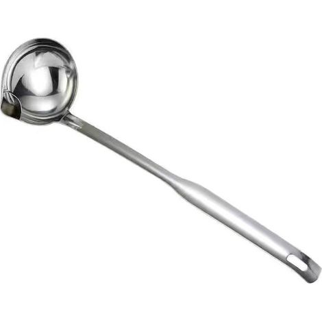 Cuillère filtre à huile en acier inoxydable, écumoire, passoire pour soupe et casseroles. (1/5)
