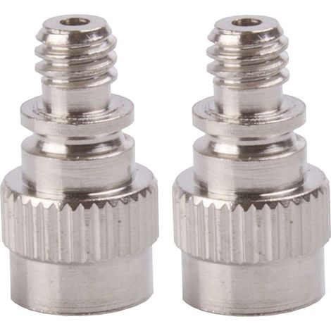 Raccord pour compresseur – Lot de 2 adaptateurs de valve Schrader vers Dunlop – Avec joint d'étanchéité pour éviter les pertes d'air (1/2)