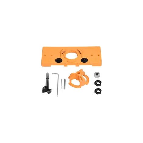 35mm Charnière Jig Ennuyeux trou Guide de perçage Cutter Ensemble de mèches porte Ennuyeux trou Template/mèche à façonner Ensemble pour Système Carpenter menuiserie