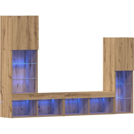 Maison Exclusive - TV-Schränk 4 Stk. Artisan-Eiche Holzwerkstoff (1/5)