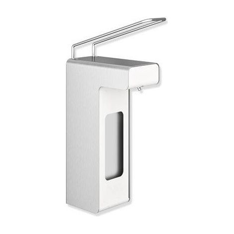 Dispensador de desinfectante y jabón, cuerpo básico de acero inoxidable, base mate 1000 ml HEWI