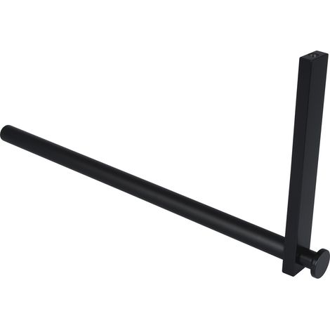 Simausrom Kleiderstange L Form Uvea - Kleiderstange für Hutablage - Garderobenstange L Form 320x150mm, Aluminium schwarz