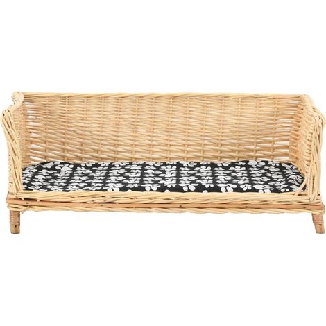Panier pour chiens avec coussin 90x54x35 cm Saule naturel CFW12663 (1/5)