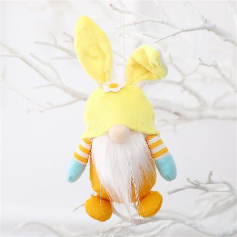 Gnome - Ornements De Décoration De Pâques En Tissu - Pour Arbre De Pâques Ou Intérieur - Taille 17 X 7,5 Cm - Lot De 1 (1/2)