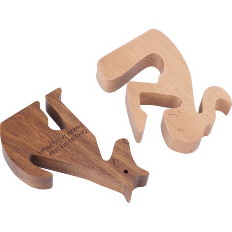 Gedenkgeschenke für Hunde – Beileidsbekundungen zum Tod eines Haustieres – Erinnerungsstücke aus Holz, Typ A, 14 x 10,5 x 2 cm (1/5)