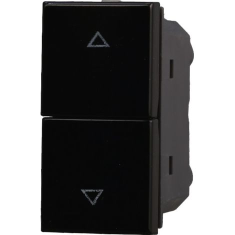 ETTROIT AN1204 Doppelt verriegelter Rollladenschalter, 10 A, Farbe SCHWARZ, kompatibel mit Bticino Axolute