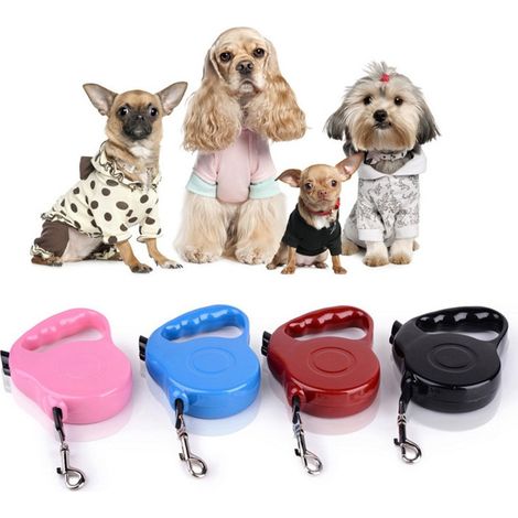 TRADE SHOP - Guinzaglio Allungabile Per Cane Media Piccola Taglia 3 Metri Vari Colori -