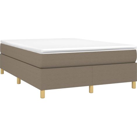 Estructura de cama con somier tela gris taupe 140x190 cm vidaXL