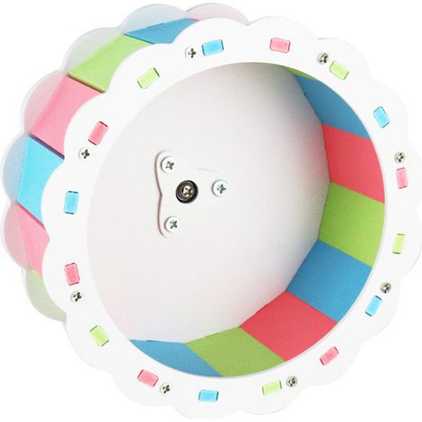 Roue d'exercice silencieuse pour hamsters, rats, gerbilles, hérissons, chinchillas, cochons d'Inde, furets et souris - Fixation facile aux cages grillagées (1/5)