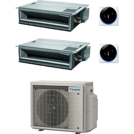 Klimaanlage GARANTIE ITALIEN Daikin Ductable Serie FDXM-F9 R32 Dual-Split-Wechselrichter 12000 + 12000 BTU mit E.U. 2MXM50A9 Klasse A+++/A++