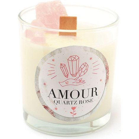 Kit DIY bougie énergie amour - Quartz rose / vanille