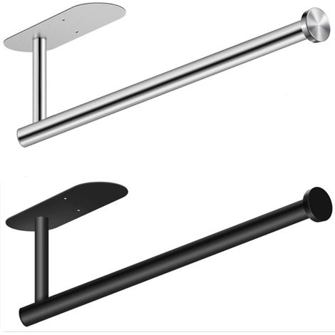 Rollenhalter, Küchenhandtuchhalter und Duschstange aus Edelstahl 304, bohrfrei, gebürstetes Silber (1 Spender) (1/5)