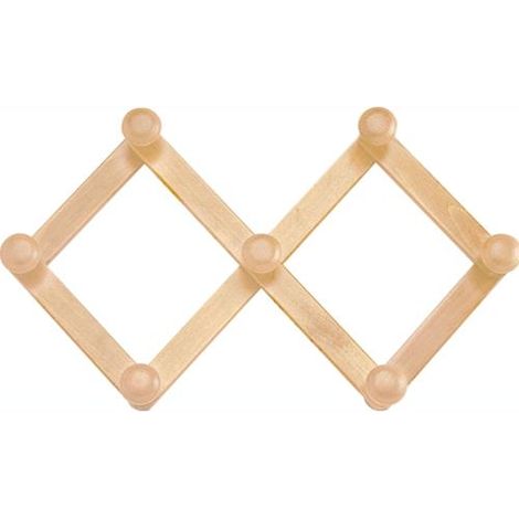 APPENDIABITI in LEGNO Colore FRASSINO ESTENSIBILE 7 POSTI c42x12x13H cm