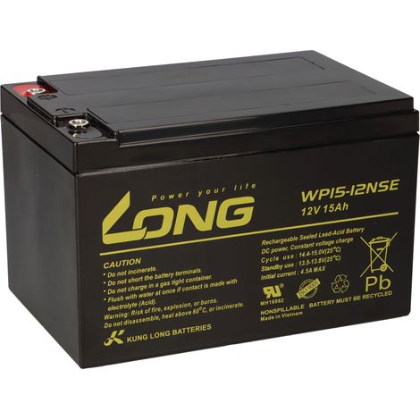 Kung Long Akku 12V 15Ah WP15-12NSE Batterie AGM zyklenfest (1/5)