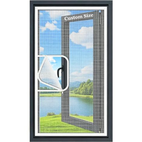 Moustiquaire autocollante pour fenêtre - Moustiquaire en fibre de verre - Taille personnalisée - Pour empêcher les insectes d'entrer - Moustiquaire pour fenêtre (1/5)
