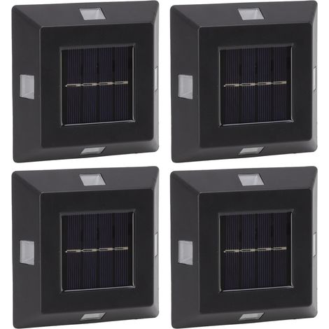 4er-Pack LED-Solar-Wandleuchten für den Außenbereich, geeignet für Garten, Hof und Haushalt. Dekorative Wandleuchten für den Außenbereich. (1/5)