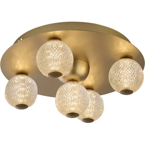 [GEBRAUCHT] B-Ware Searchlight Deckenleuchte Lampe Led Leuchte Asteroid Gold Acryl Stahl Dimmbar