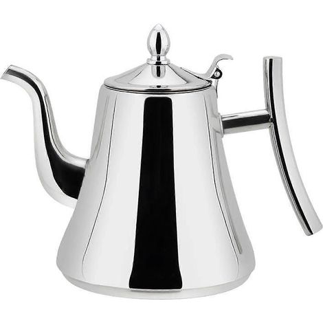 Théière en acier inoxydable de 1,2 L avec filtre intégré, cafetière épaisse, idéale pour hôtels et restaurants. Bouilloire froide. (1/4)