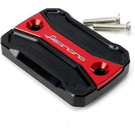 Accessoires moto pour Benali Lion 800 : cache-pompe de frein avant modifié en alliage d'aluminium, cache-bidon d'huile (rouge) (1/5)