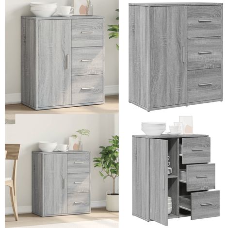Buffet sonoma gris 60x31x70 cm bois d'ingénierie - Buffet - Meuble De Rangement - Armoire - Commode - Salon - Home & Living (1/5)