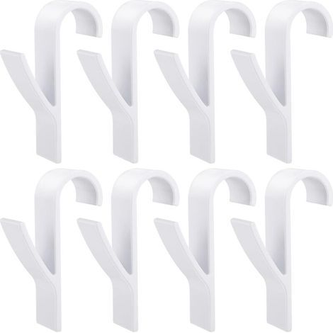 8 pièces Crochet Radiateur, Crochet radiateur sèche serviette, Crochet pour Radiateurs plastique Blanc, Patères Radiateur de Salle de Bain (1/4)