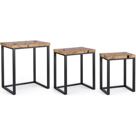 Set 3 Tavolino Elwood Piano in Radici per uso interno ed esterno. (1/5)