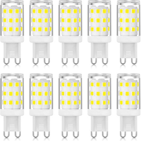Ampoules LED G9 sans scintillement, 3 W équivalent à des ampoules halogènes de 20 W, 25 W, 28 W ou 33 W, blanc froid 6 000 K, culot G9, LED blanc chaud à économie d'énergie (1/5)
