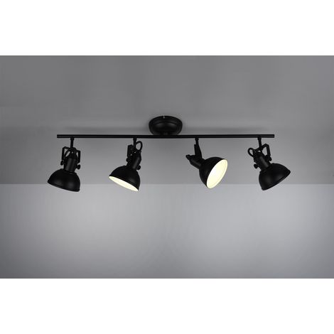 Plafonnier Gina Noir Mat 4x40W E14 (1/3)