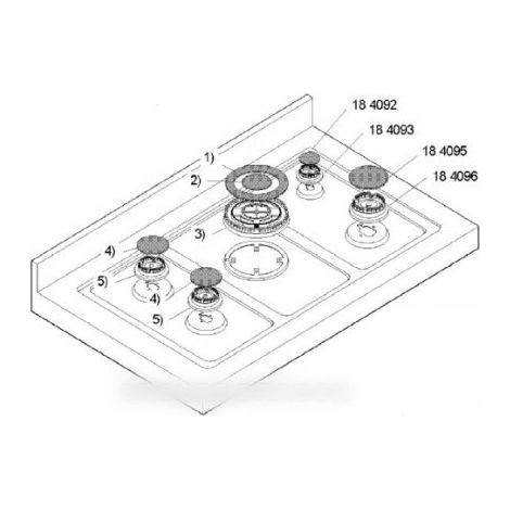 Chapeau de brûleur pour Cuisinière BOSCH 00184122