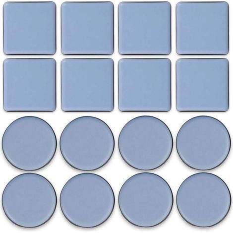 16 pièces Patins en Téflon Adhésifs Patin Glisseur en Teflon Patins en Téflon pour Meubles Patins Autocollants en Téflon Patins de Meubles Ronds pour Chaises et Fauteuils (A)-Fei Yu (1/5)
