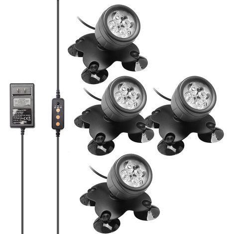 Spot LED Extérieur LampesLumière étanche Conception Rotative Jardin Extérieur LED pour Jardin Extérieur Chemin Allée - Un pour quatre avec télécommande (1/5)