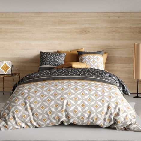 Housse de couette 260x240 Ota + 2 taies coton 57 fils (1/3)