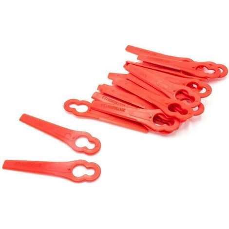 Lames de rechange pour tondeuse à gazon sans fil 18 V et 24 V – Lot de 20 lames en plastique rouge, compatibles avec modèles courants (1/5)