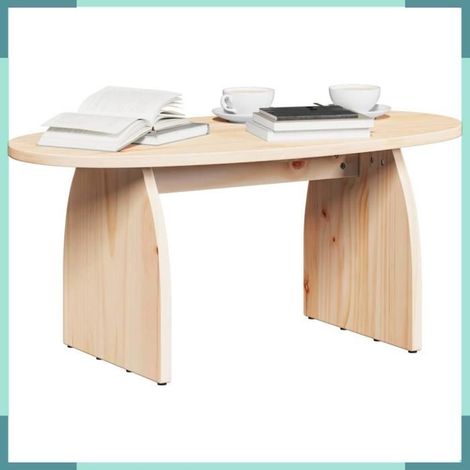 Table basse - 873532 - Marron - Pin massif - 80 x 40 x 35 cm (1/5)