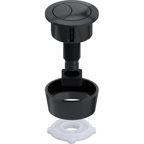 Universelles Zweimengenspül-Druckknopfset für Deckellöcher mit 20 mm, 40 mm, 50 mm und 60 mm Durchmesser (matt schwarz) (1/5)