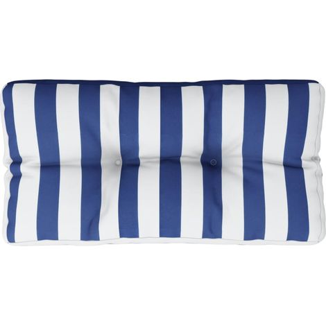 Maison Exclusive - Palettenkissen Blau Weiß Gestreift 80x40x12 cm (1/5)