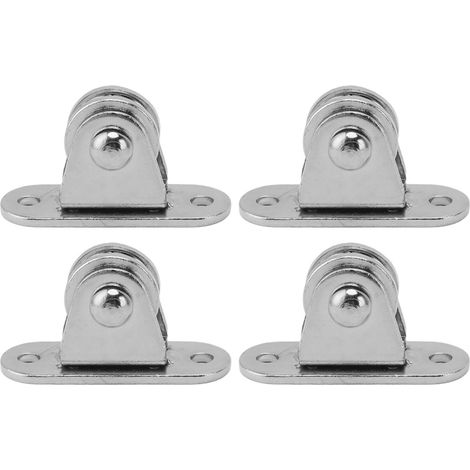 Poulie fixe murale en acier inoxydable, petite poulie silencieuse, pour outils de bricolage, rails à câbles, portails coulissants (lot de 4). (1/5)