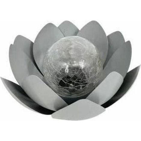 Galix Seerose solar grau 25 cm Außendekoration
