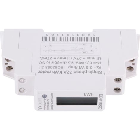 1P LCD-Digitalanzeige, einphasiger DIN-Schienen-Stromverbrauchszähler (1/5)