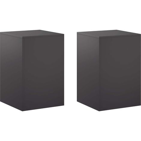 Soporte de plantas 2 pcs Negro 40 x 40 x 60 cm Acero vidaXL