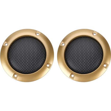 Grille de protection décorative en acier pour haut-parleur de voiture (2 pouces) (dorée) (1/5)
