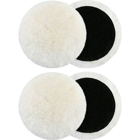 Polishing accessory compatible with the Bosch BESPOTCL random orbital sander: 4pcs 125mm lambswool polishing pads for paint polishing and maintenance (1/5)