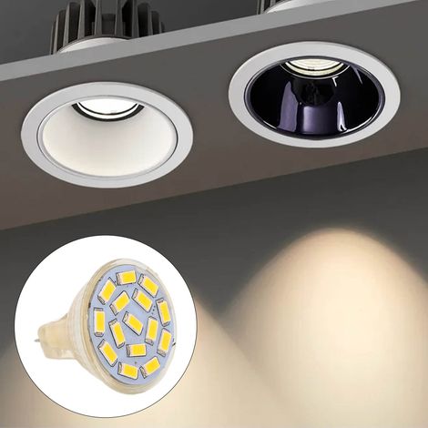 Ampoule LED GU4 270 lumens, spot LED basse consommation 15 LED 3W, LED MR11 pour rail d'éclairage, lumière chaude (1/5)