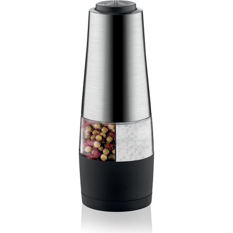 Tescoma 659562 President Macinapepe/Sale Elettrico, 2 in 1, Acciaio inossidabile, Nero/Grigio (1/4)