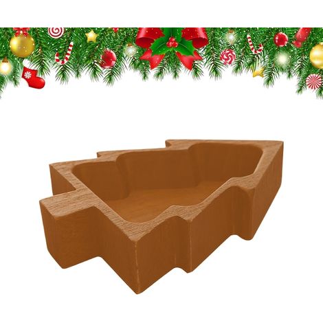 Bol À Bougie Sapin De Noël Rustique Bougeoir De Noël En Bols En Bois Pour Bonbons Snacks Charcuterie Sushi Style Ferme Table Basse Bureau Chambre Salon Fête (1/5)