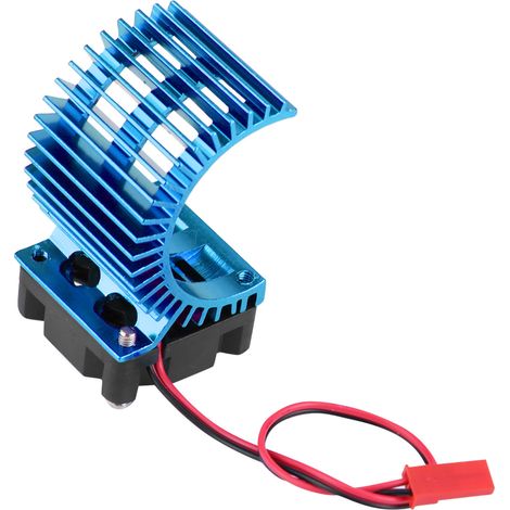 Dissipateur thermique avec ventilateur de refroidissement pour moteur électrique RC 1/10 540/550, bleu (1/5)