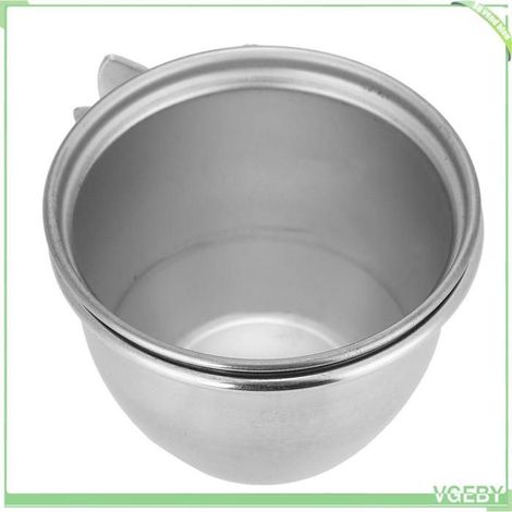 Tasse nourriture et eau pour oiseau - FAFEICY - VGEBY - Inox 7,5 cm - Anti-morsure - Amovible à vis (1/5)