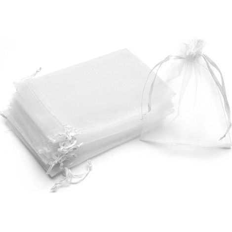 50 Organzabeutel (20 x 30 cm) mit Kordelzug zum Verpacken von Geschenken, Süßigkeiten, für Hochzeiten und Veranstaltungen